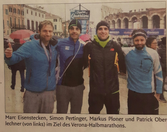 Markus Ploner erreicht einen ausgezeichneten zehnten Platz beim Halbmarathon in Verona